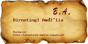 Birnstingl Amélia névjegykártya